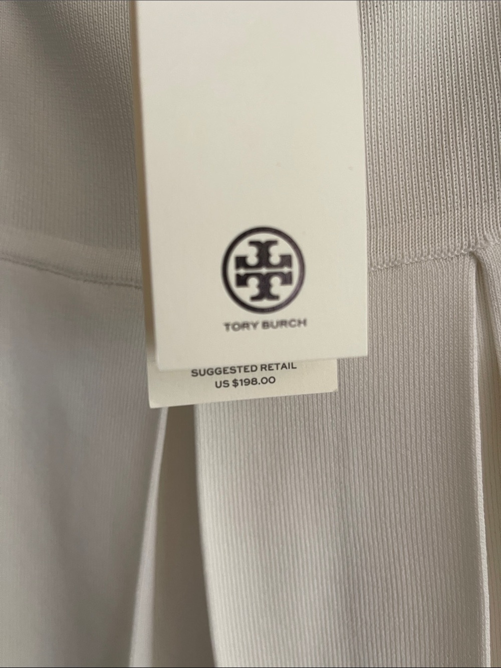TORY BURCH Classic White Pleated Tennis Skirt with Navy Stripe Waistband - Picture 3 of 5